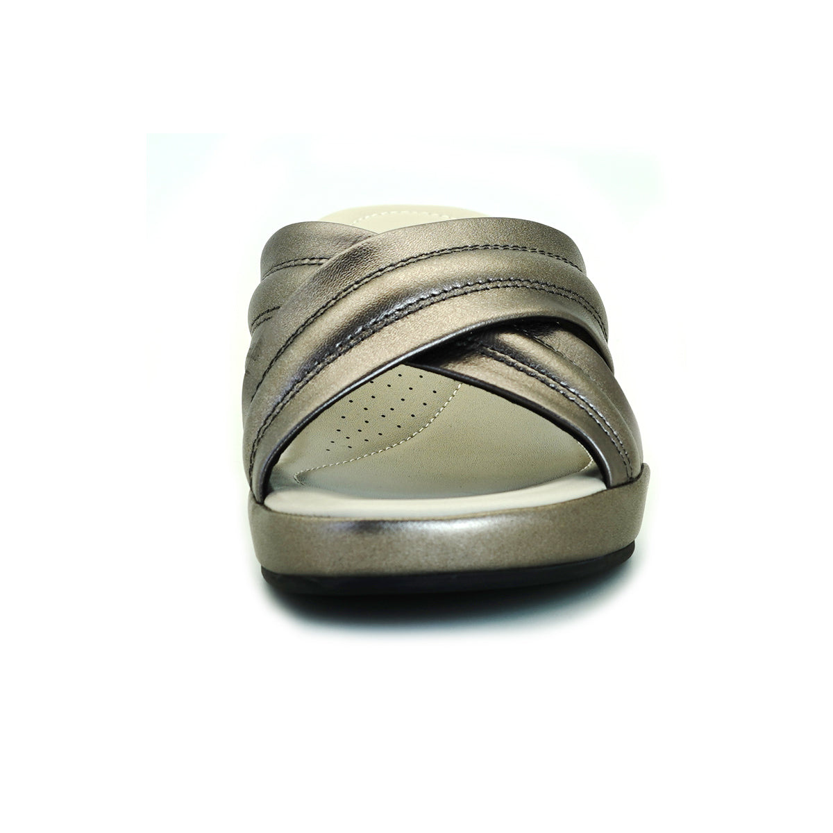 Pierre Cardin รองเท้าผู้หญิง รองเท้าแตะ รองเท้าแตะเพื่อสุขภาพ นุ่มสบาย ผลิตจากหนังแท้ สีเทา รุ่น 53BS151