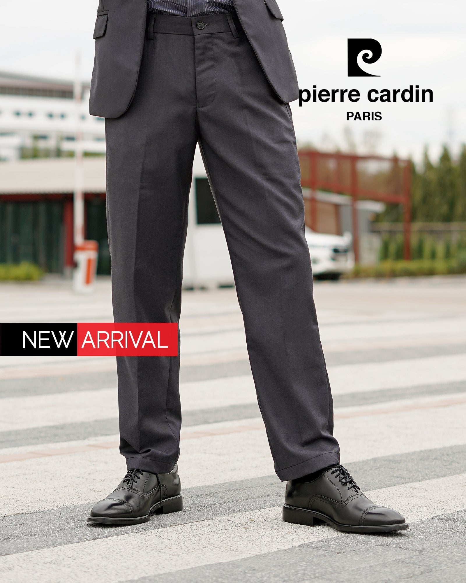 Pierre Cardin Cap-toe Oxford Leather Shoes - 80TD122