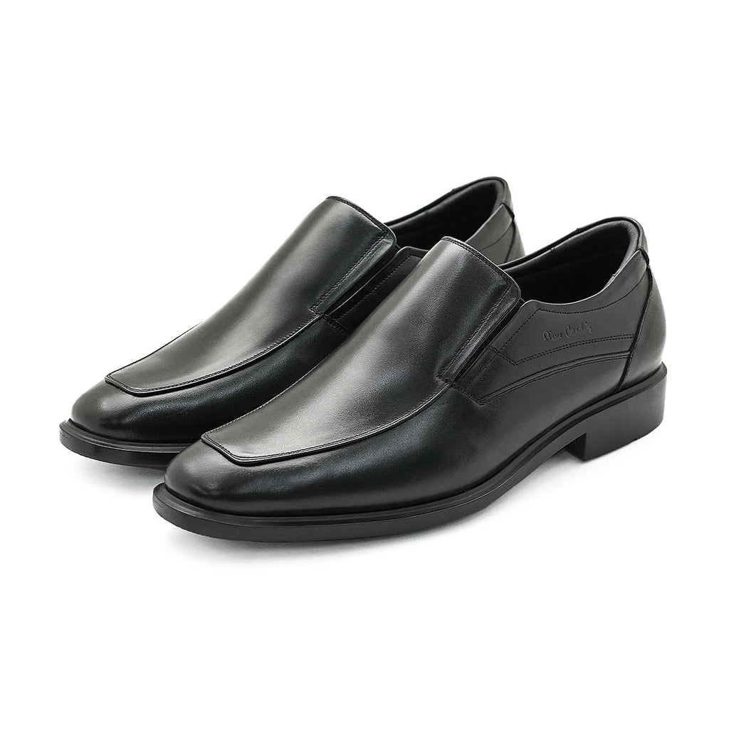 Pierre Cardin အမျိုးသားဖိနပ်၊ တရားဝင်ဖိနပ်၊ နူးညံ့ပြီး သက်တောင့်သက်သာရှိသော၊ စစ်မှန်သောသားရေဖြင့်ပြုလုပ်ထားသည့် အနက်ရောင်၊ မော်ဒယ် 80TD124 