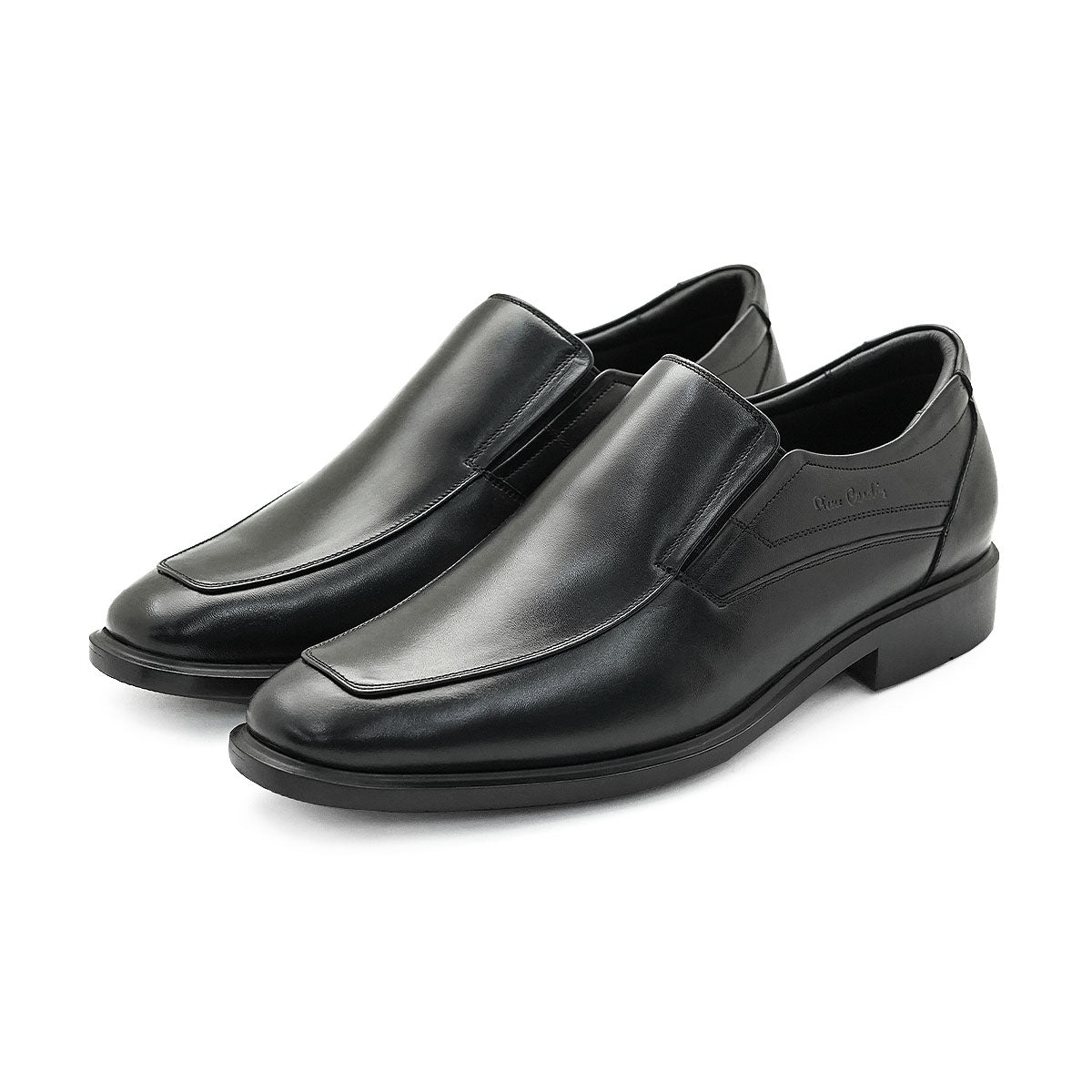 Pierre Cardin အမျိုးသားဖိနပ်၊ တရားဝင်ဖိနပ်၊ နူးညံ့ပြီး သက်တောင့်သက်သာရှိသော၊ စစ်မှန်သောသားရေဖြင့်ပြုလုပ်ထားသည့် အနက်ရောင်၊ မော်ဒယ် 80TD124 