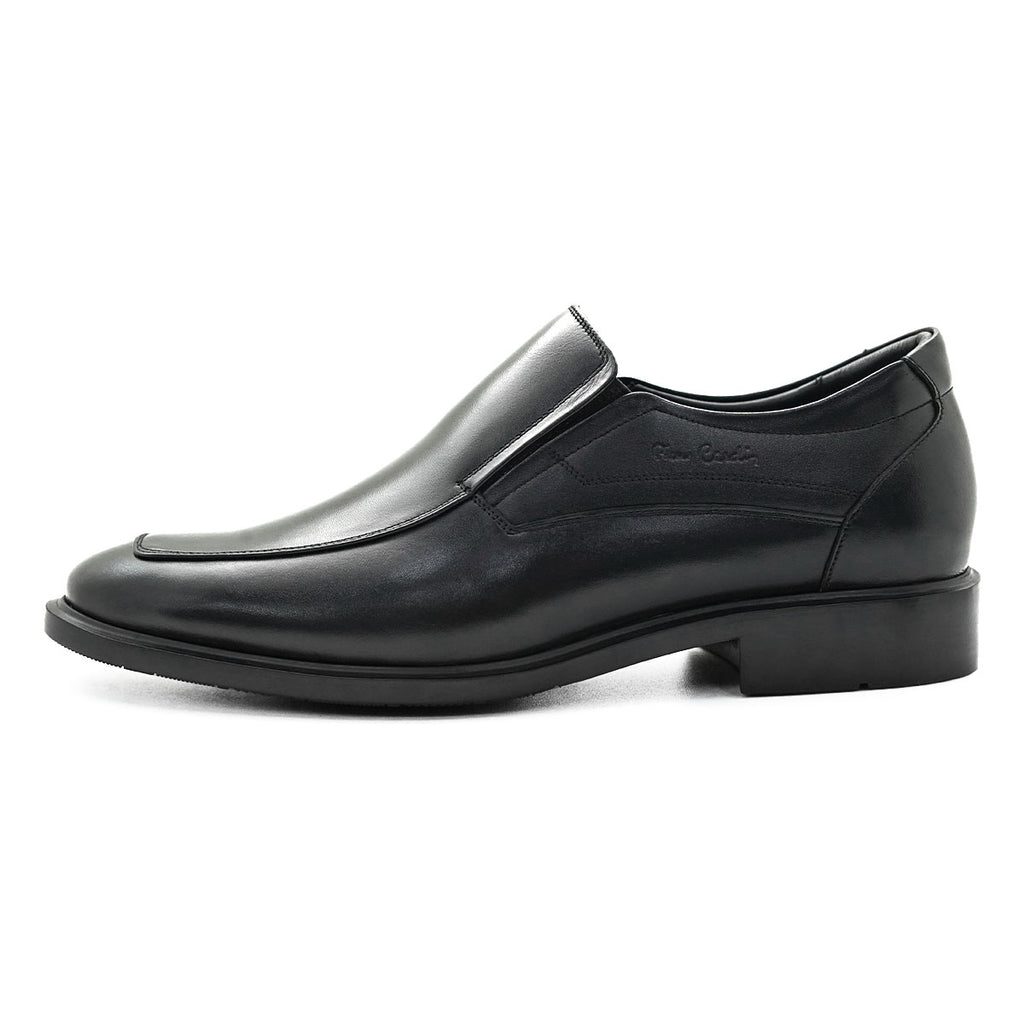 Pierre Cardin အမျိုးသားဖိနပ်၊ တရားဝင်ဖိနပ်၊ နူးညံ့ပြီး သက်တောင့်သက်သာရှိသော၊ စစ်မှန်သောသားရေဖြင့်ပြုလုပ်ထားသည့် အနက်ရောင်၊ မော်ဒယ် 80TD124 