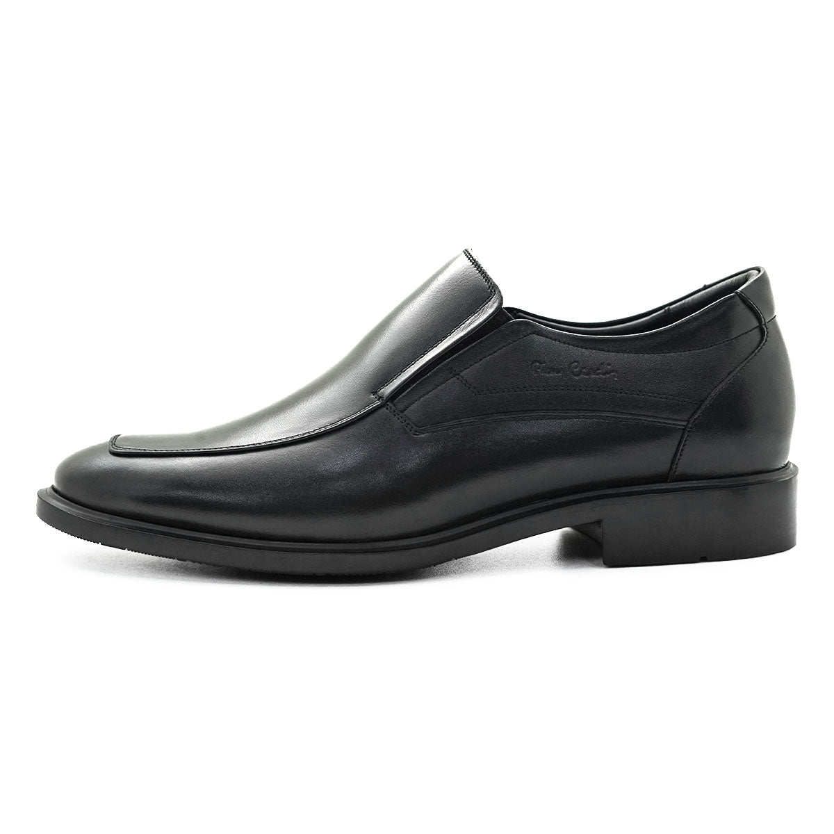Pierre Cardin အမျိုးသားဖိနပ်၊ တရားဝင်ဖိနပ်၊ နူးညံ့ပြီး သက်တောင့်သက်သာရှိသော၊ စစ်မှန်သောသားရေဖြင့်ပြုလုပ်ထားသည့် အနက်ရောင်၊ မော်ဒယ် 80TD124 