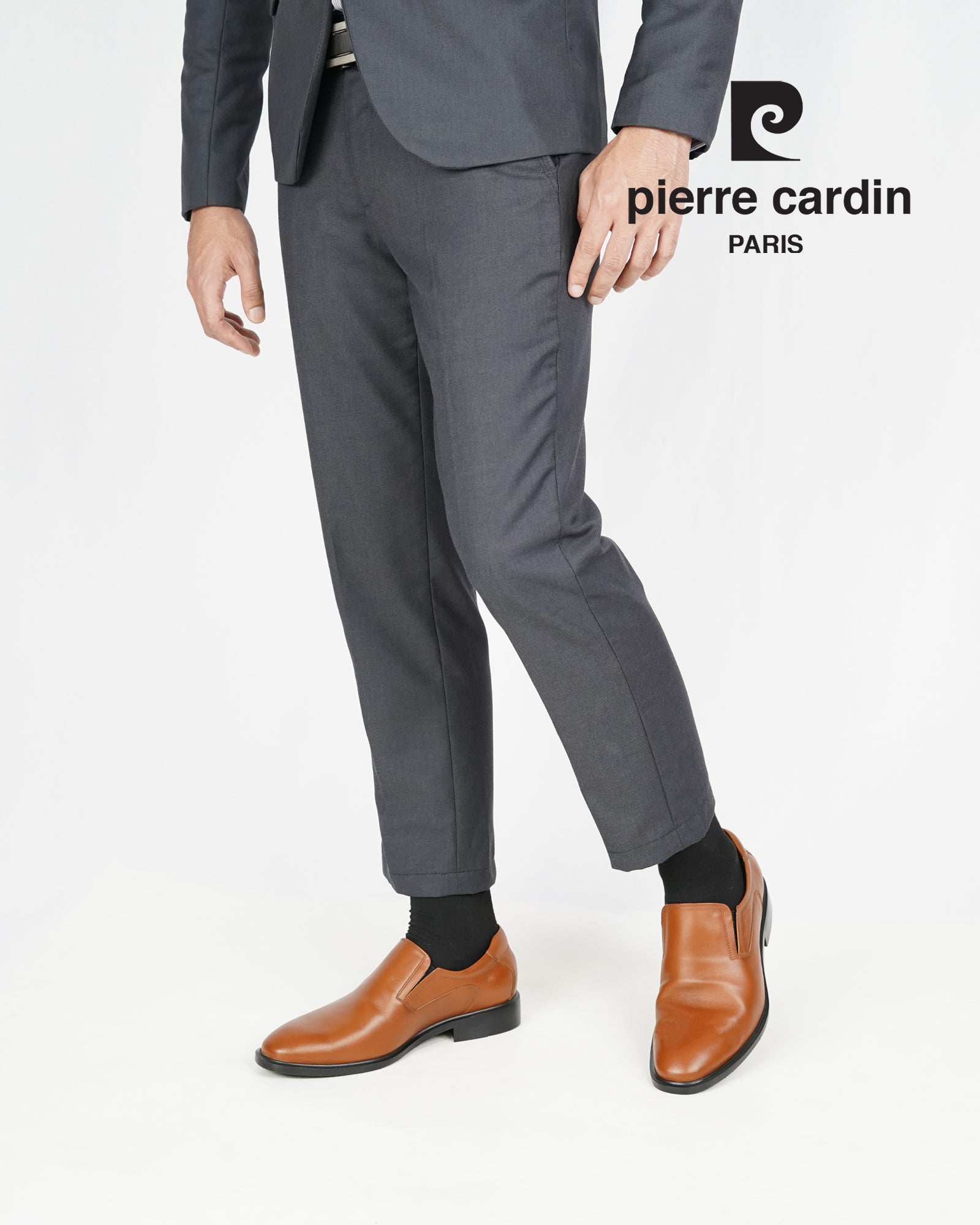 Pierre Cardin အမျိုးသားဖိနပ်၊ တရားဝင်ဖိနပ်၊ နူးညံ့ပြီး သက်တောင့်သက်သာရှိသော သားရေစစ်စစ်၊ အညိုရောင်၊ အရွယ်အစား 80TD127