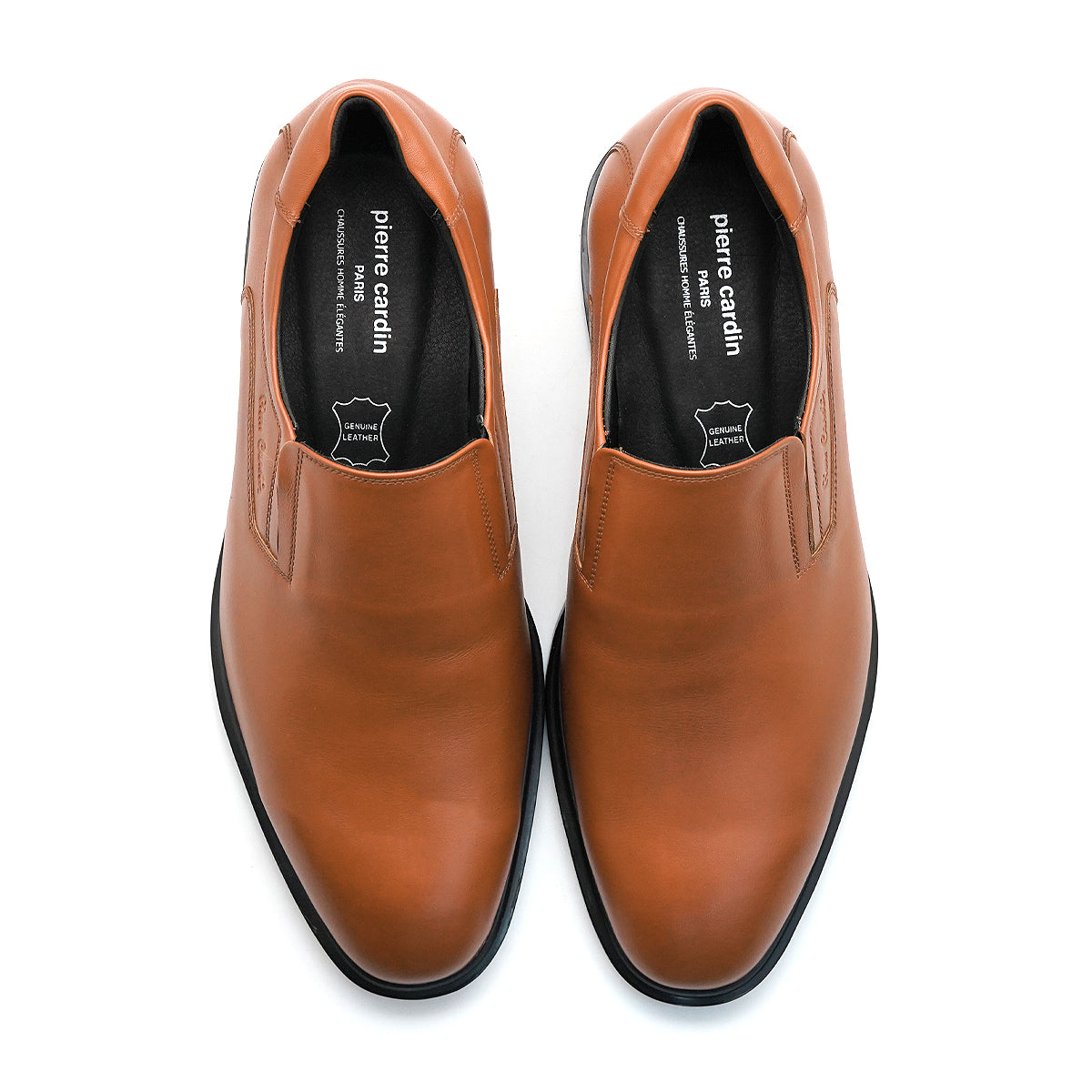 Pierre Cardin รองเท้าผู้ชาย รองเท้าทางการ นุ่มสบาย ผลิตจากหนังเเท้ สีนํ้าตาล ไซส์ รุ่น 80TD127