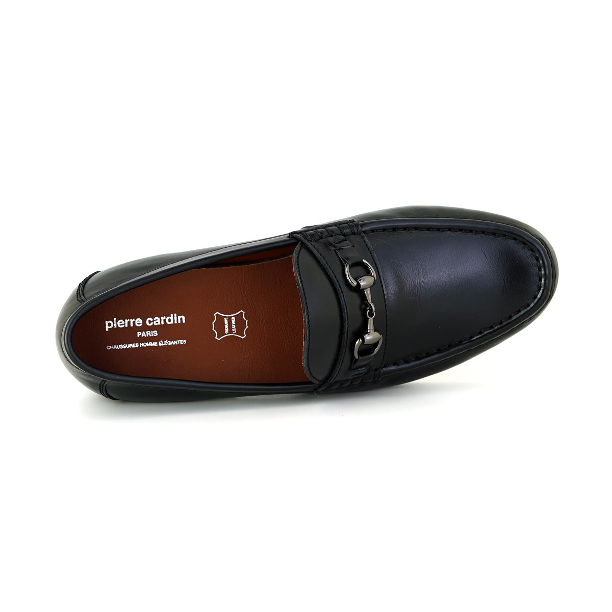 Pierre Cardin အမျိုးသားဖိနပ်များ၊ Loafers နှင့် Slip-Onsများ၊ နူးညံ့ပြီး သက်တောင့်သက်သာရှိသော၊ စစ်မှန်သောသားရေ၊ အနက်ရောင်၊ မော်ဒယ် 84JD175 