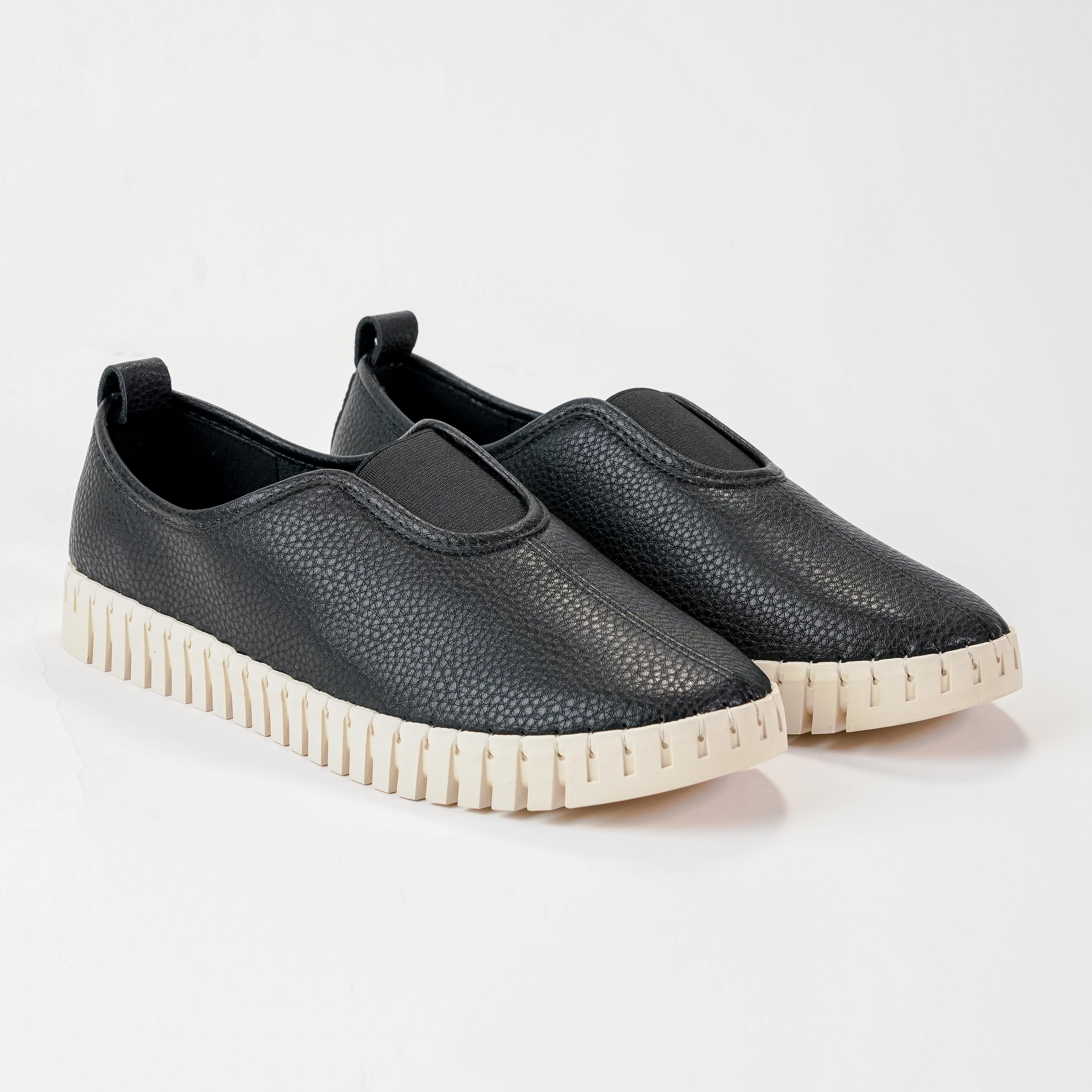 รองเท้า Slip-on ผู้หญิง Pierre Cardin หนังสังเคราะห์ลายเกรน น้ำหนักเบา พื้นกันลื่น ใส่สบาย สไตล์โมเดิร์น – Women Shoes 55VD183