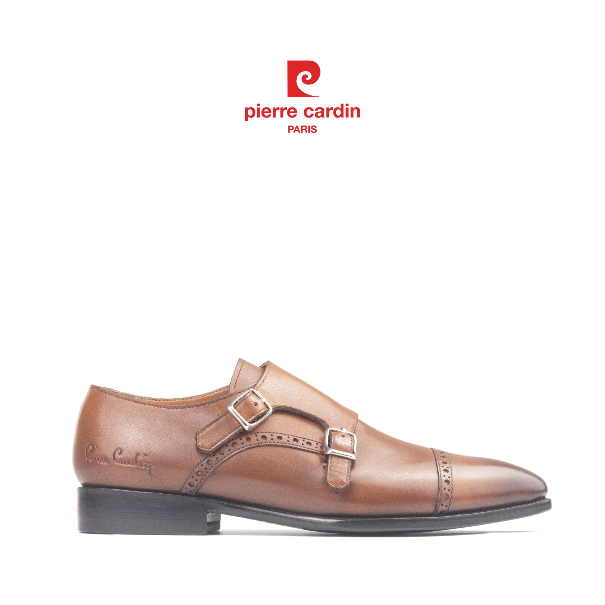 Pierre Cardin ပရီမီယံနှစ်ထပ်ဘုန်းကြီးဝတ် အမျိုးသားသားရေဖိနပ် - PCMFWLH 363