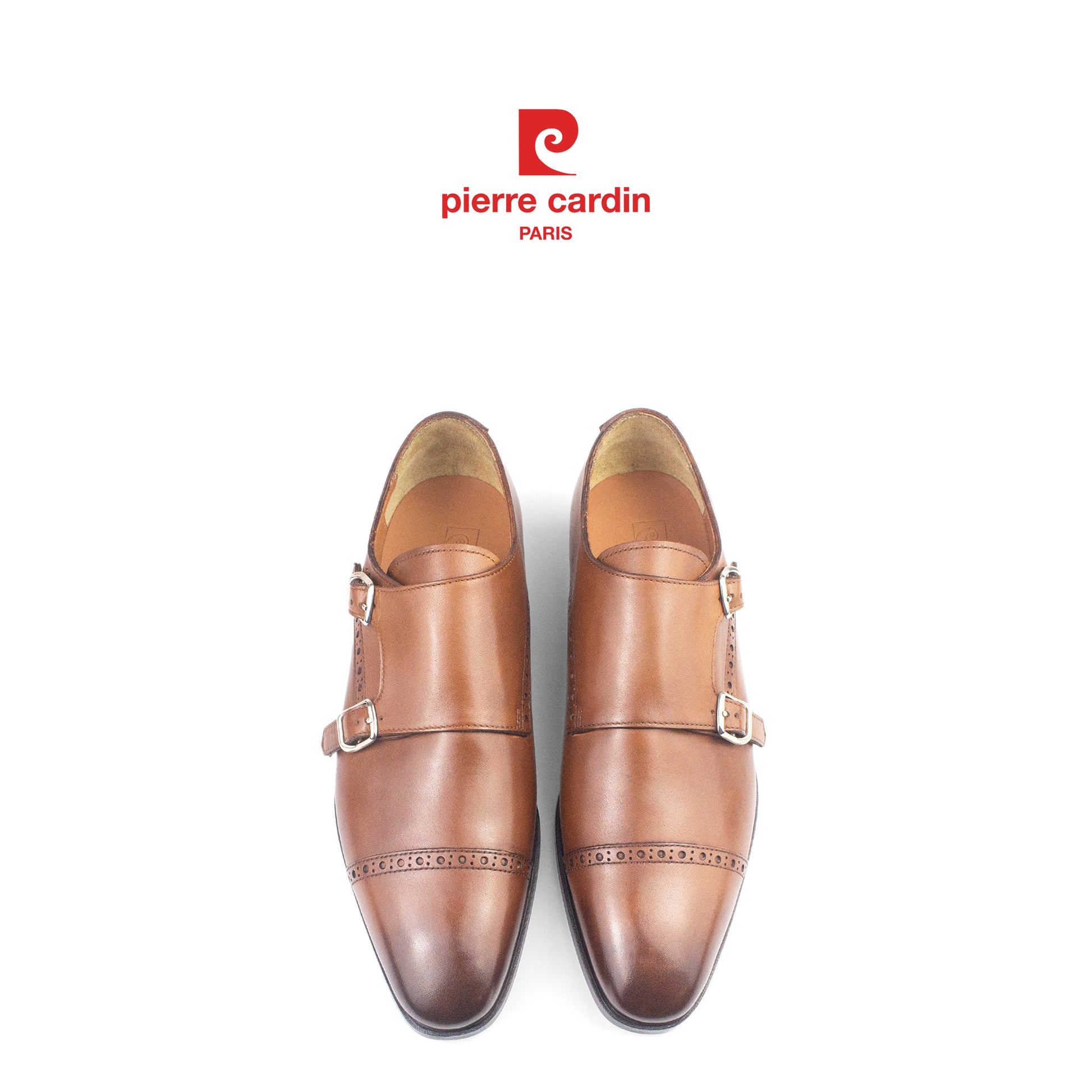 Pierre Cardin ပရီမီယံနှစ်ထပ်ဘုန်းကြီးဝတ် အမျိုးသားသားရေဖိနပ် - PCMFWLH 363