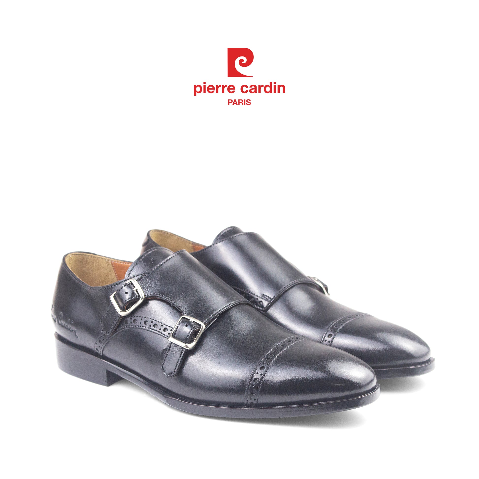 Pierre Cardin ပရီမီယံနှစ်ထပ်ဘုန်းကြီးဝတ် အမျိုးသားသားရေဖိနပ် - PCMFWLH 363