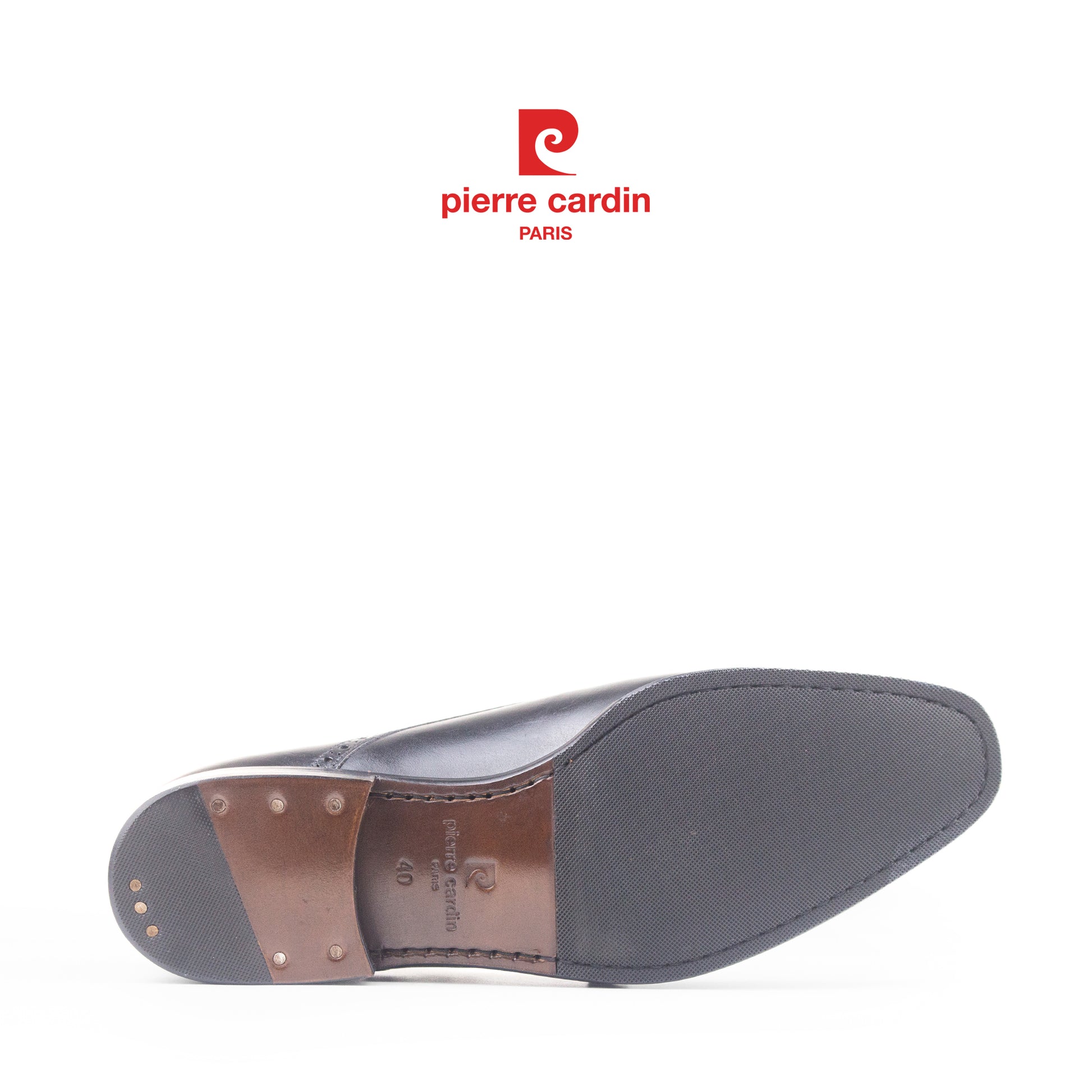Pierre Cardin ပရီမီယံနှစ်ထပ်ဘုန်းကြီးဝတ် အမျိုးသားသားရေဖိနပ် - PCMFWLH 363
