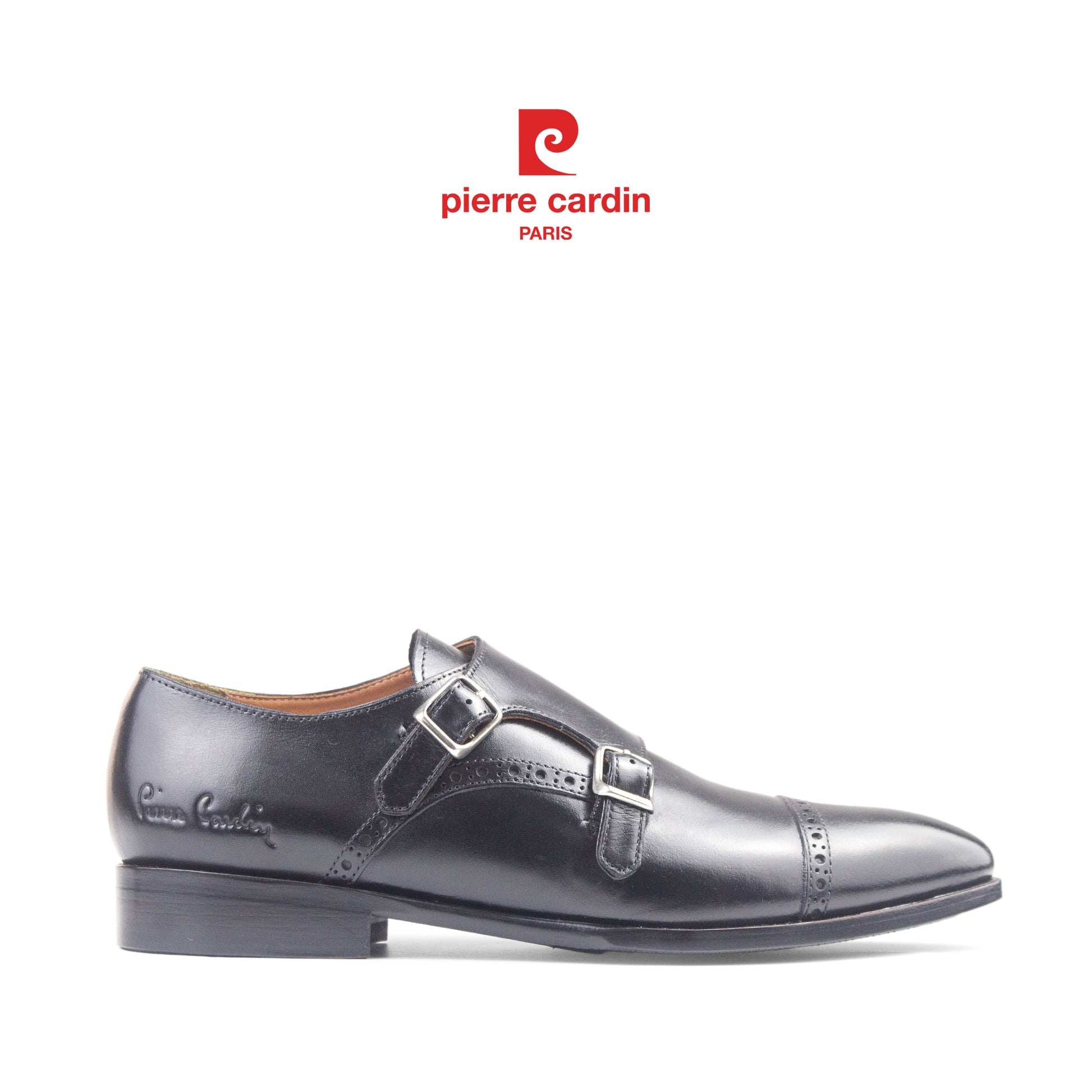 Pierre Cardin ပရီမီယံနှစ်ထပ်ဘုန်းကြီးဝတ် အမျိုးသားသားရေဖိနပ် - PCMFWLH 363