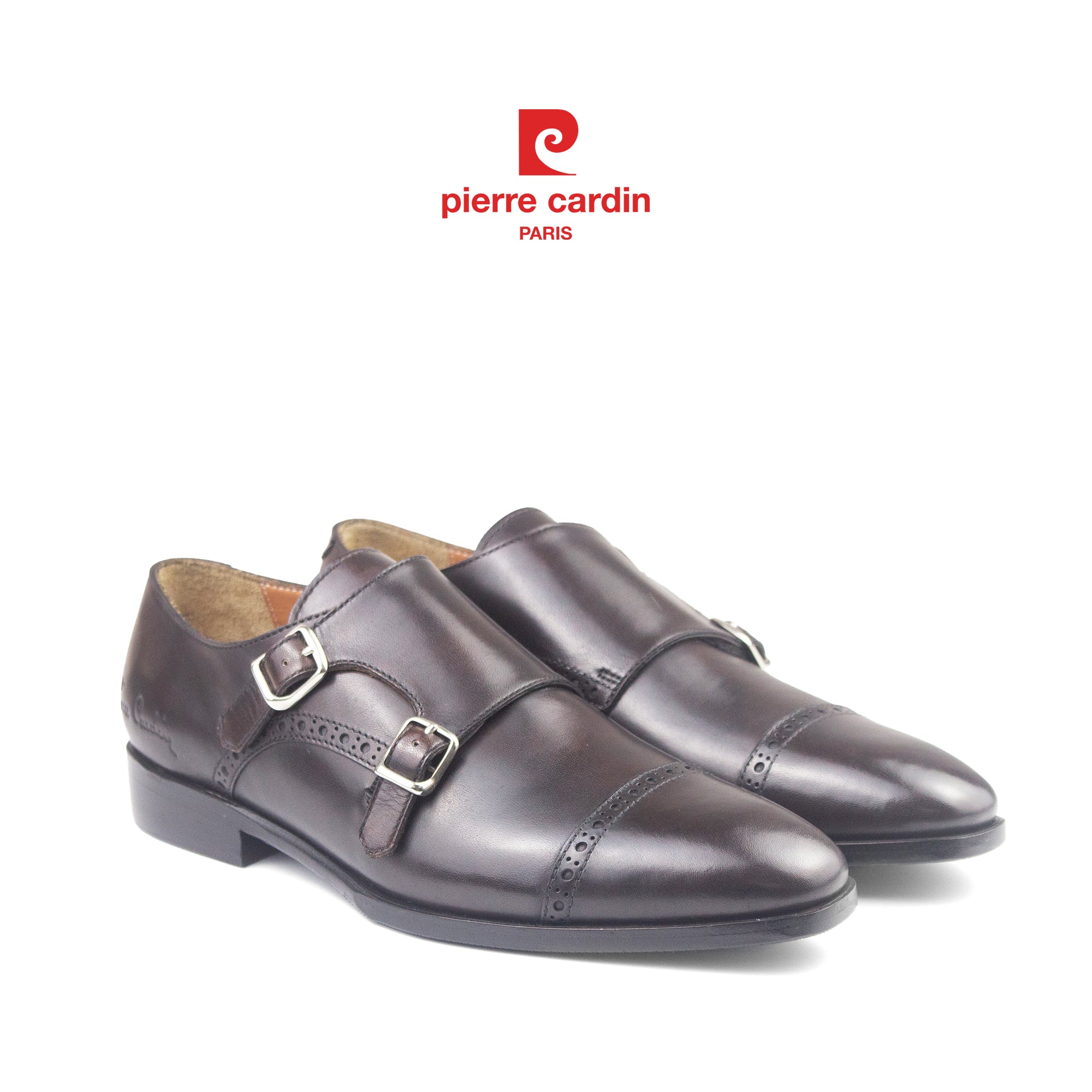 รองเท้าหนังผู้ชาย Double Monkstrap ระดับพรีเมียม Pierre Cardin - PCMFWLH 363