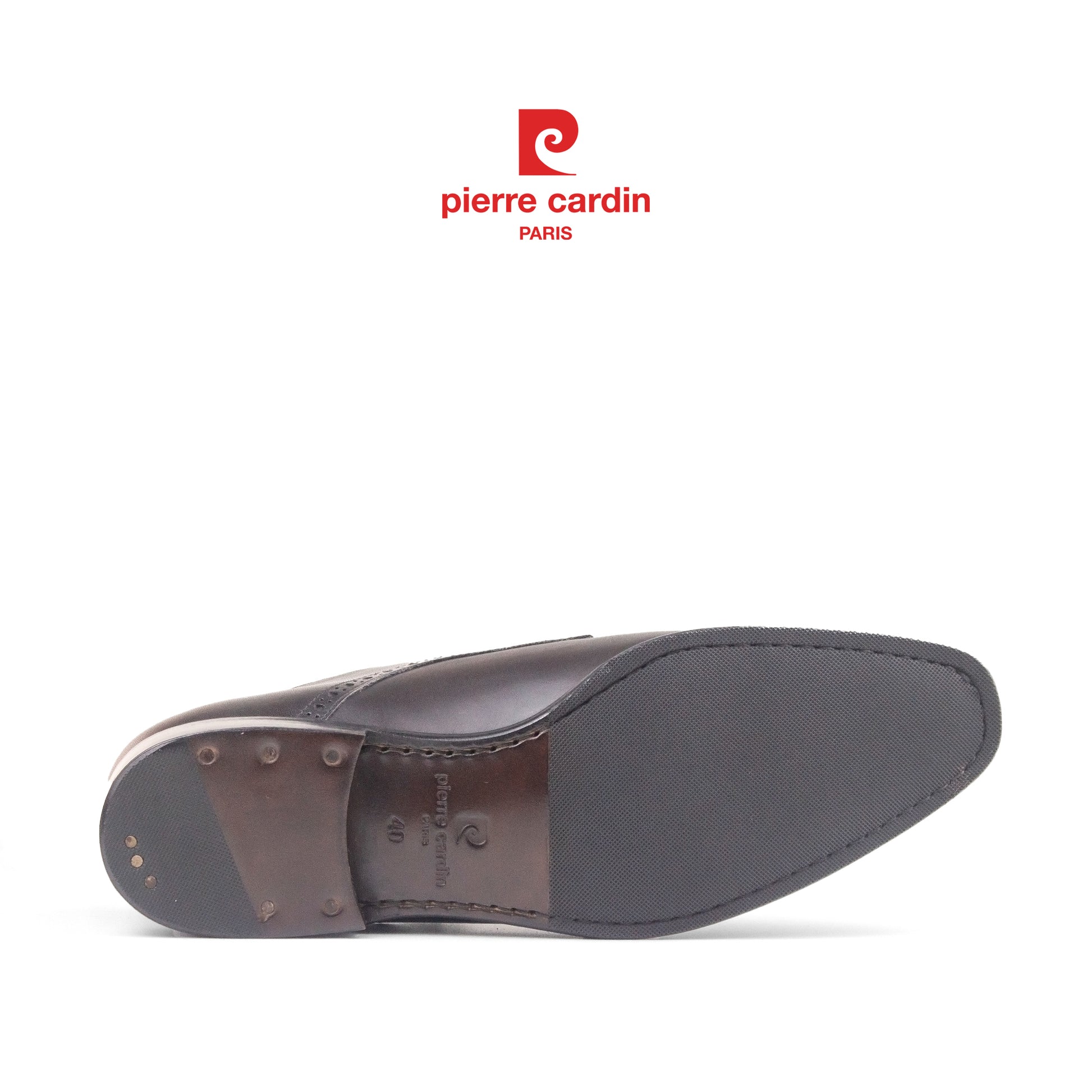 Pierre Cardin ပရီမီယံနှစ်ထပ်ဘုန်းကြီးဝတ် အမျိုးသားသားရေဖိနပ် - PCMFWLH 363