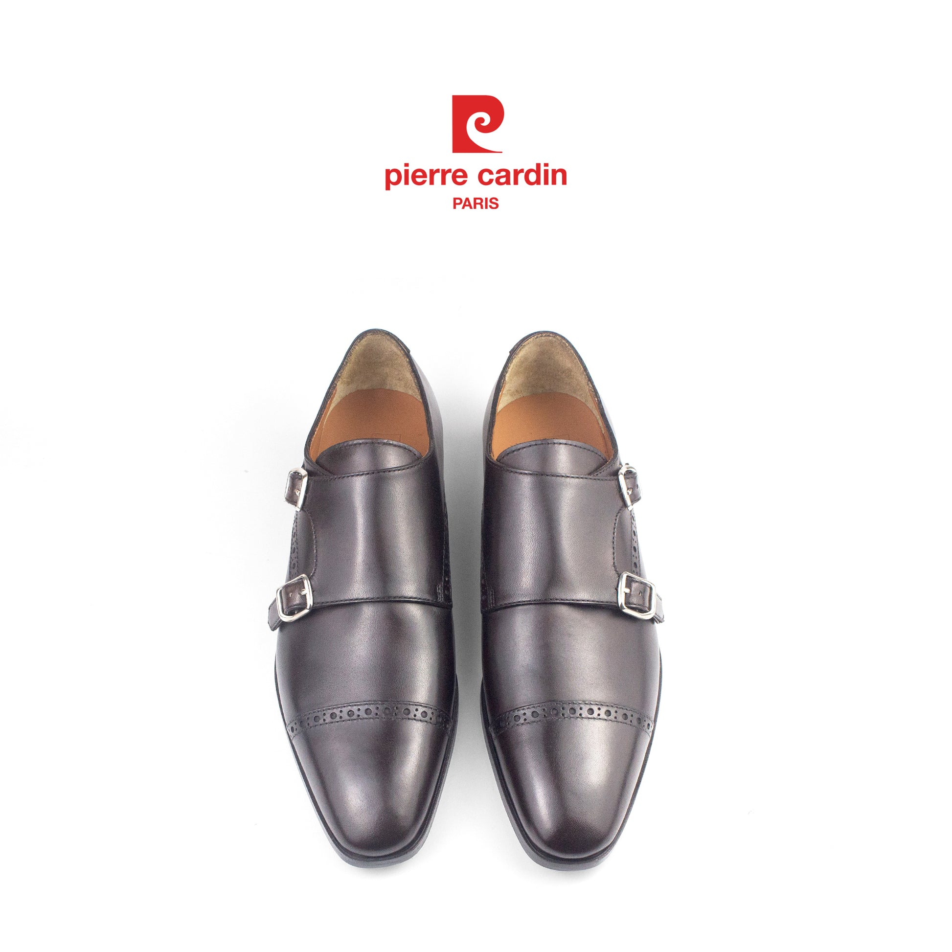 Pierre Cardin ပရီမီယံနှစ်ထပ်ဘုန်းကြီးဝတ် အမျိုးသားသားရေဖိနပ် - PCMFWLH 363