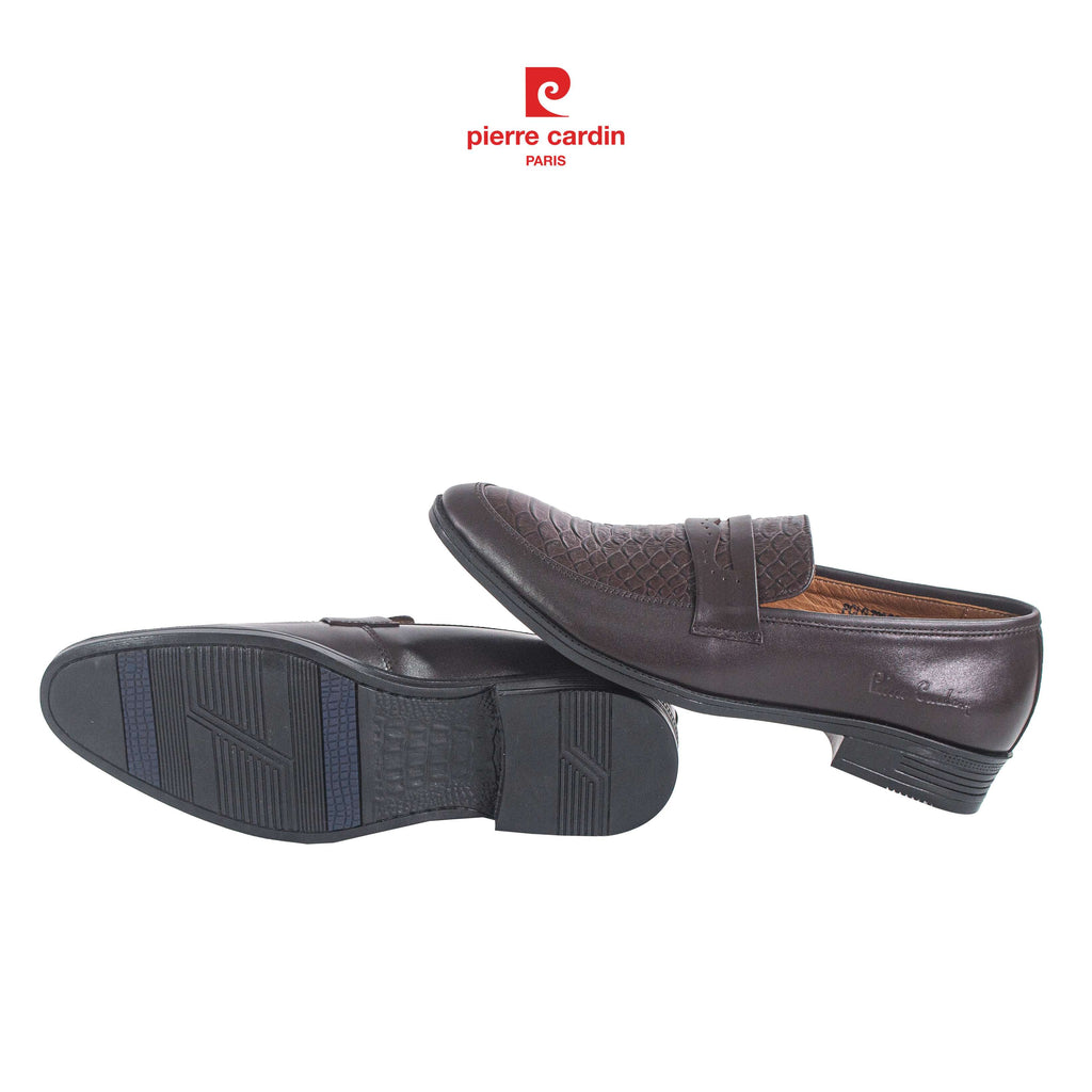 รองเท้าเพนนีโลฟเฟอร์ลายหนังจระเข้ Pierre Cardin - PCMFWLG 723