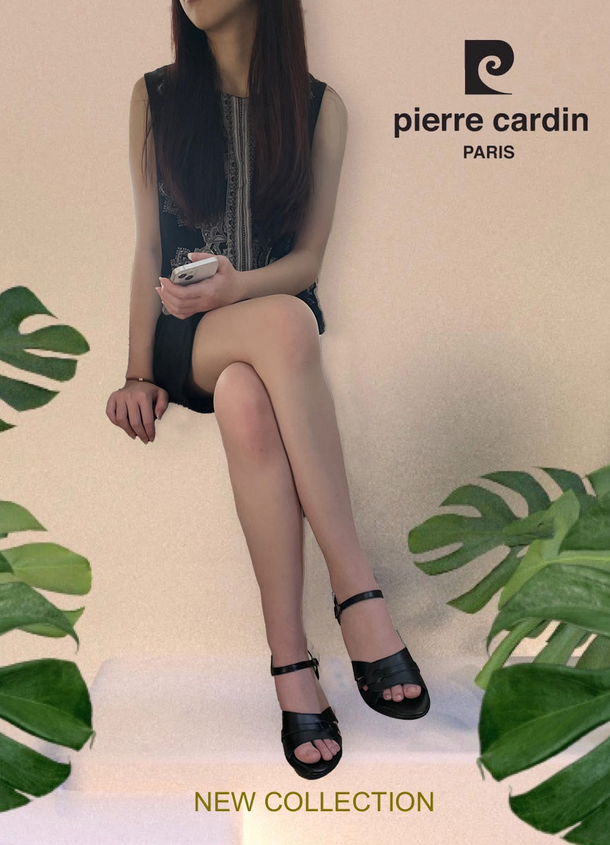 Pierre Cardin รองเท้าผู้หญิง รองเท้าส้นสูง นุ่มสบาย ผลิตจากหนังแท้  รุ่น 33PS806