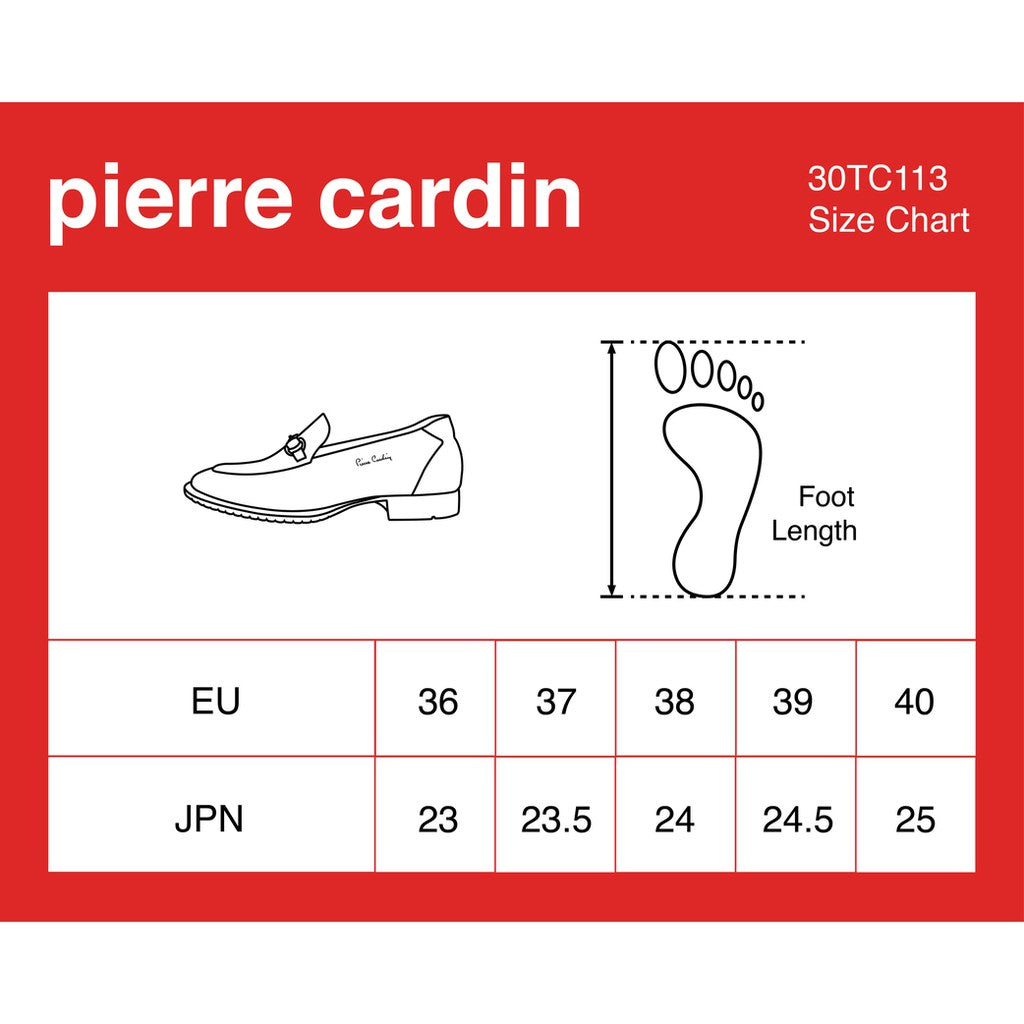 Pierre Cardin รองเท้าคัทชูผู้หญิง ส้นแบน ผลิตจากหนังแท้ สีน้ำตาลอ่อน รุ่น 30TC113