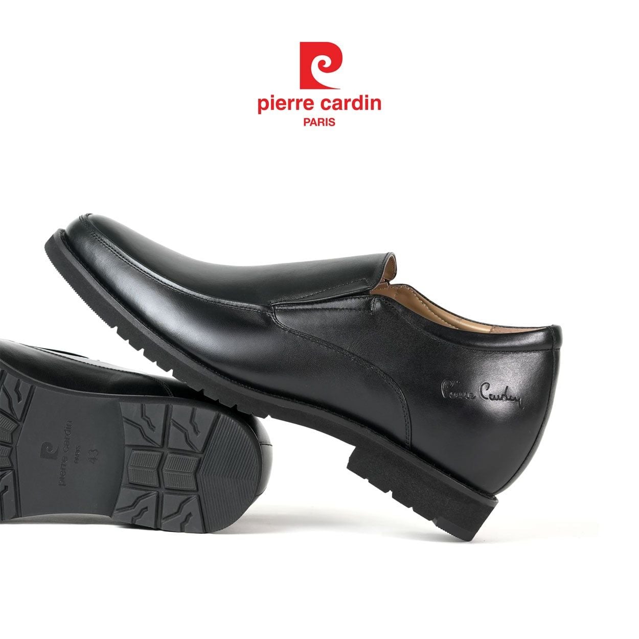 Pierre Cardin Plain Toe Loafer Shoes 373 (+7 ซม.)
