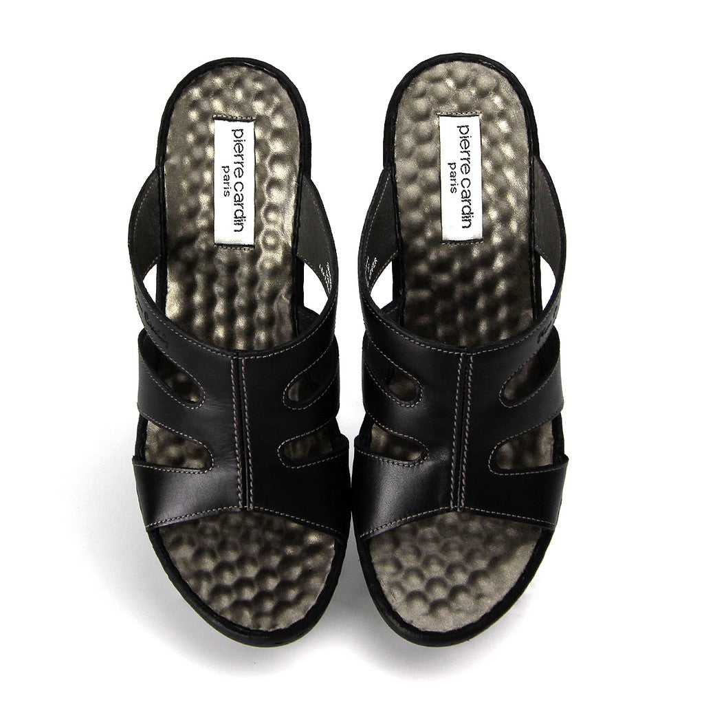 Pierre Cardin ဖိနပ်အမျိုးသမီး รองเท้าแตะ เบาสบาย ผลิตจากหนังแท้ รุ่น 23WS694