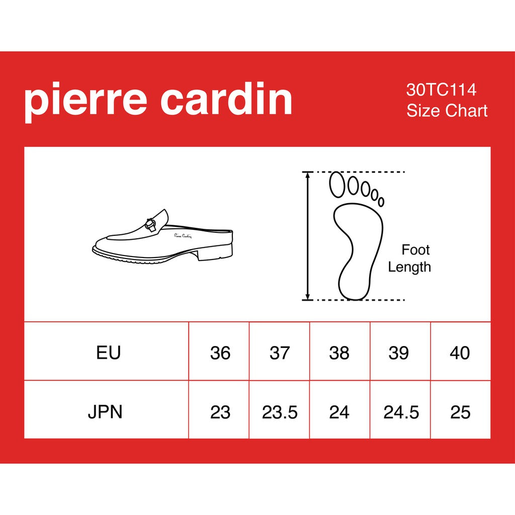 Pierre Cardin รองเท้าผู้หญิง ส้นแบน เปิดส้น ผลิตจากหนังแท้ สีชมพู รุ่น 30TC114