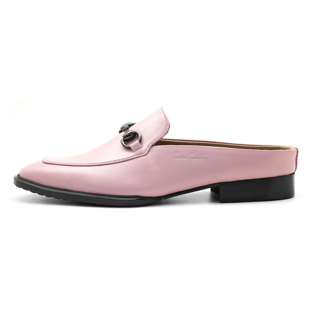 Pierre Cardin รองเท้าผู้หญิง ส้นแบน เปิดส้น ผลิตจากหนังแท้ สีชมพู รุ่น 30TC114
