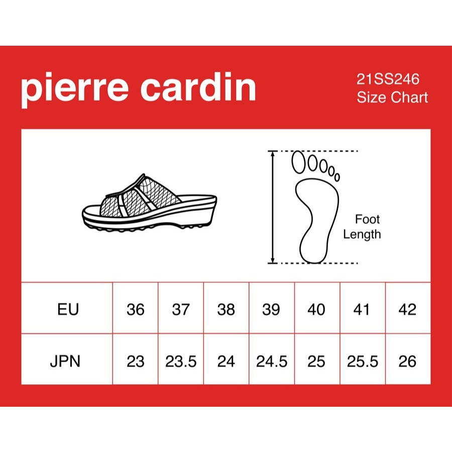 [Size 36 - 42] ဖိနပ်แตะสตรี Pierre Cardin แบบสวม ဘောင်းဘီ ဝတ်สบาย ရောင် ทองแดง ทรงสวย အလေးချိန်เบา - 21SS246