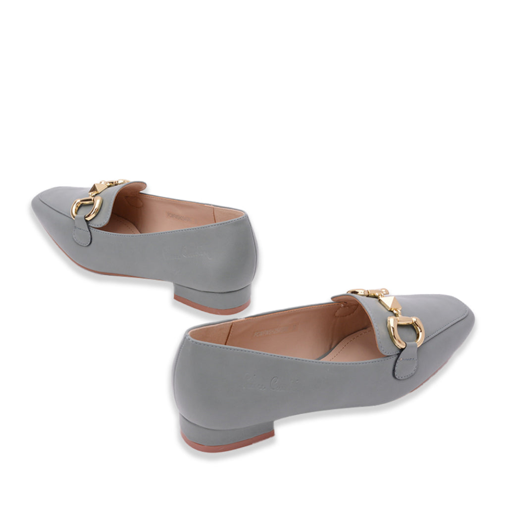 รองเท้าบัลเล่ต์ผู้หญิง Pierre Cardin หนังนุ่มสบายพื้นสูง 2 ซม. สายรัดแฟชั่น မနာကျင်အောင် รุ่น 254