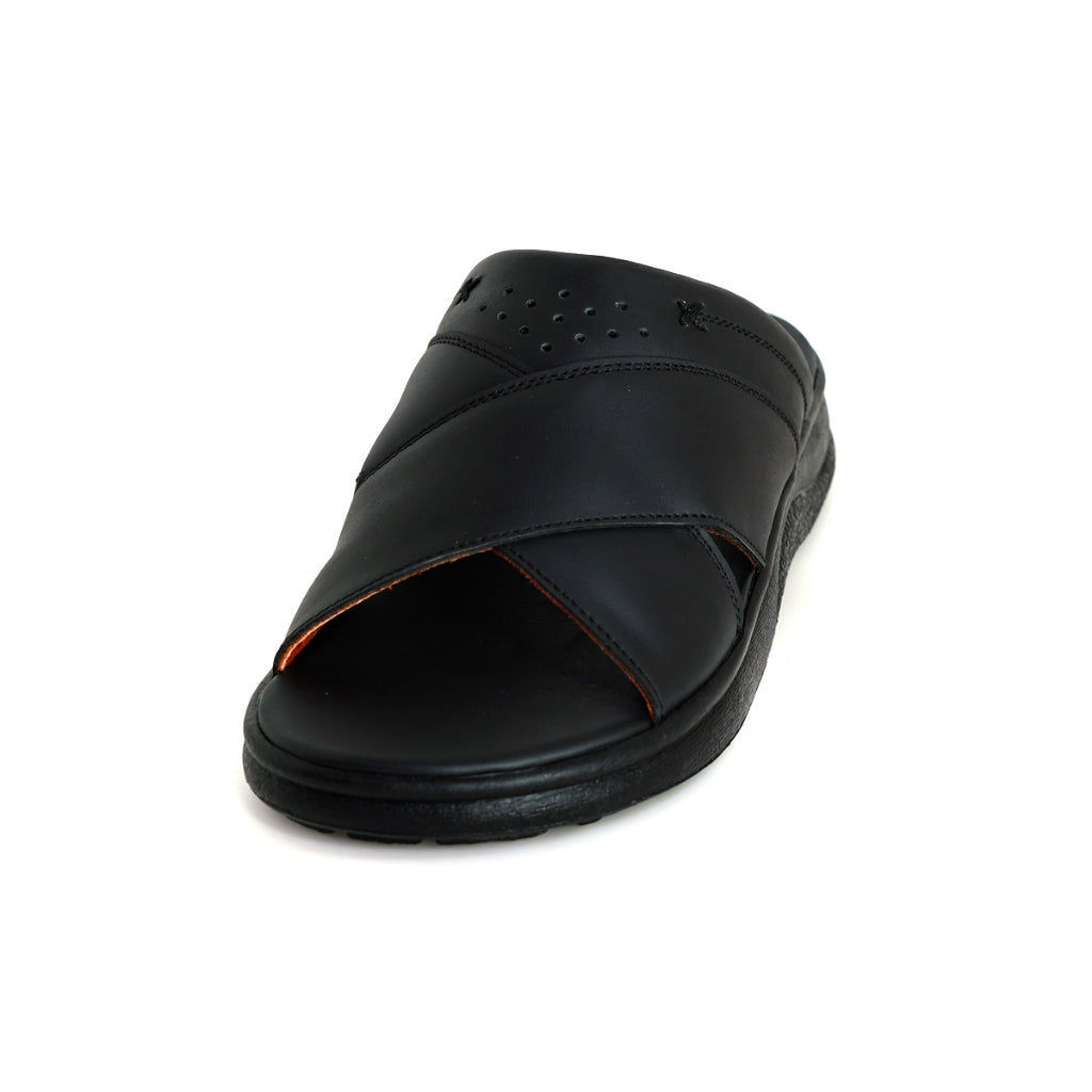 [Size 40 - 45] รองเท้าแตะผู้ชาย Pierre Cardin หนังแท้ พื้นยางกันลื่น ดีไซน์สายคาดไขว้ - รุ่น 84JS178