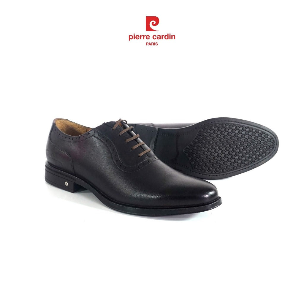 รองเท้าหนังผู้ชาย Pierre Cardin ฝรั่งเศส สไตล์ออกซ์ฟอร์ด หนังวัวนัปปาพรีเมียม หรูหราของแท้ รุ่น 353