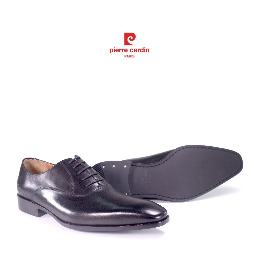 รองเท้าหนังผู้ชาย Pierre Cardin สไตล์ออกซ์ฟอร์ด หนังวัวแท้ พื้นหนังเย็บมือพรีเมียม ดีไซน์หรูหรา รุ่น 360
