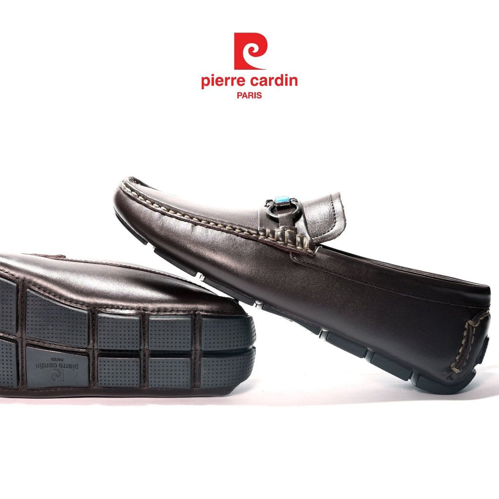 [ใหม่] รองเท้าลองเท้า Pierre Cardin หนังวัวแท้ พื้นยางกันลื่น ตัวล็อคโลหะไม่เป็นสนิม 530