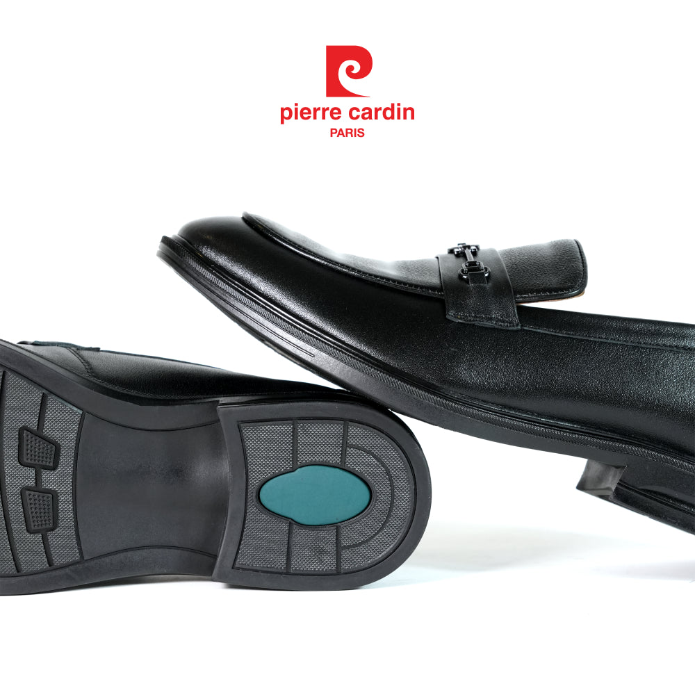 [ใหม่] รองเท้าลองเท้าผู้ชาย Pierre Cardin หนังวัวแท้พรีเมียม ลวดลายตัวล็อกโลหะ พื้นยางขึ้นรูป 799