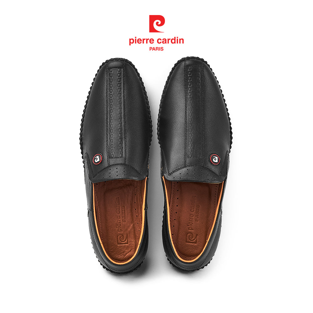 รองเท้าลองเท้าผู้ชาย Pierre Cardin หนังวัวแท้ พื้นยางร่องกันลื่น 795